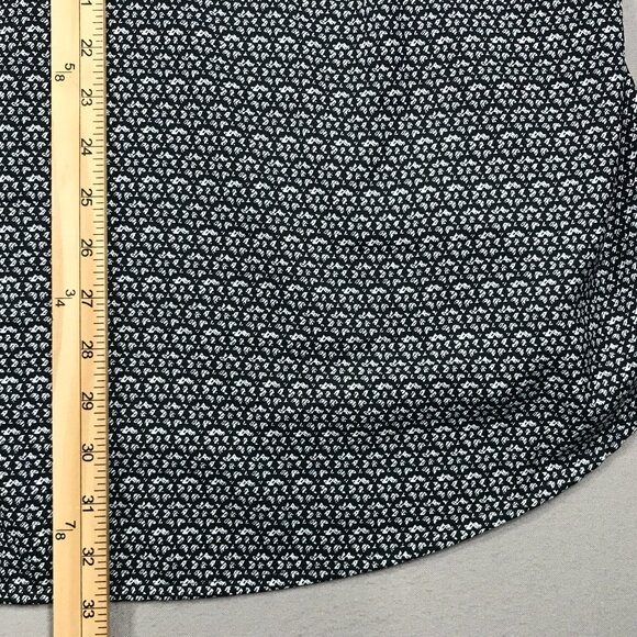 Catherines Top Womens 4X Black White Geometric Button Up Shirt 3/4 Sleeve Blouse - Picture 13 of 14